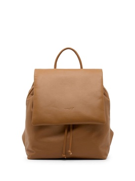 logo-debossed leather backpack