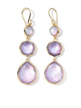 18kt yellow-gold Rock Candy Small Crazy 8s amethyst drop earrings