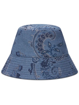 paisley-print denim bucket hat 