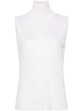 roll-neck sleeveless jumper