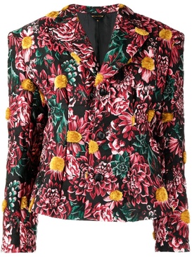 single-breasted floral blazer