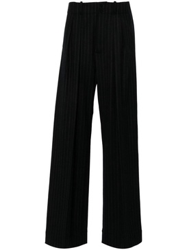 pinstriped trousers