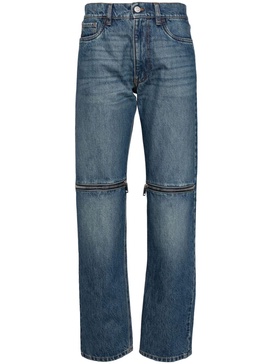 knee zip jeans