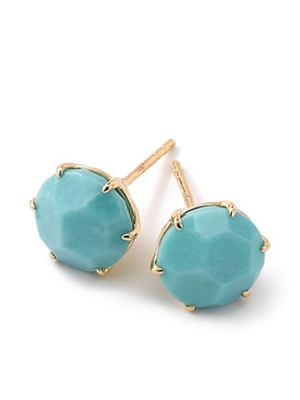 18kt yellow gold medium Rock Candy turquoise studs