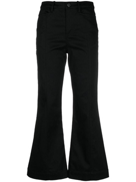 cropped flared trousers