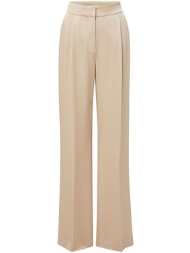 Robinne pleated straight-leg trousers