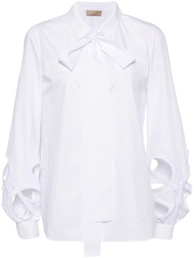 cut-out cotton shirt