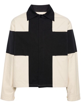 colourblock shirt jacket