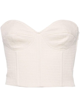 sweetheart-neck cotton crop top