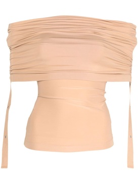 ruched off-shoulder top