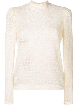 lace embroidered blouse