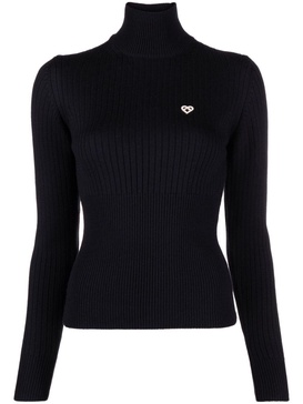 logo-plaque ribbed jumper