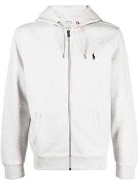 Pony logo zip-up hoodie