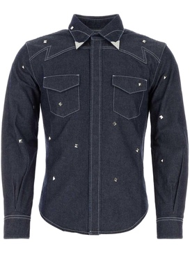 stud detailed denim shirt