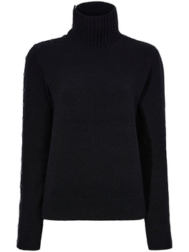 roll-neck press-stud jumper