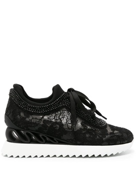 Reiko Wave floral-lace sneakers