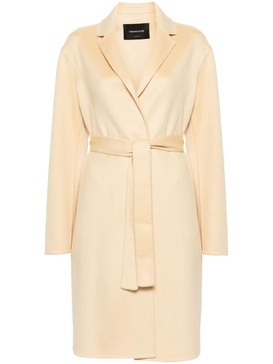 belted cashmere long coat