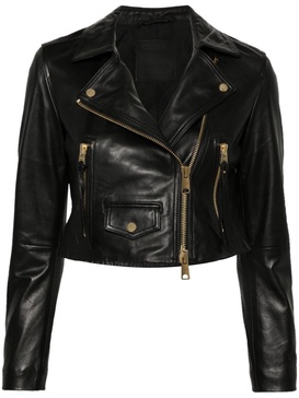 Elora cropped leather jacket