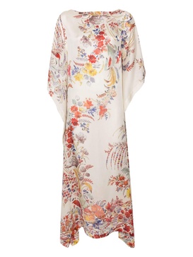 floral-print silk maxi dress