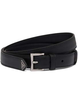 triangle-logo leather belt