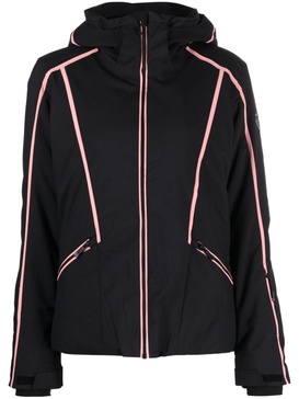 Flat hooded ski jacket