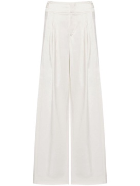 wide-leg cotton trousers