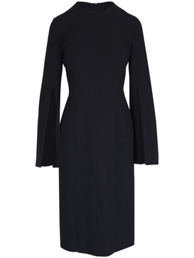 slit-sleeved wool dress