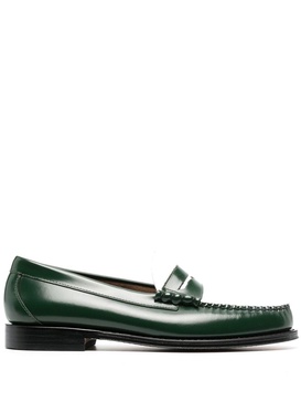 Green Larson Leather Loafers 