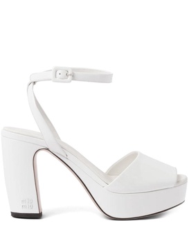 patent-leather platform sandals