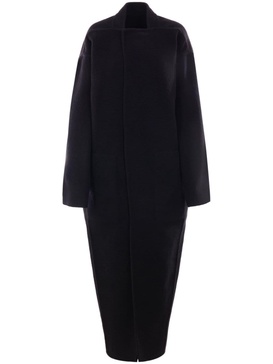 concealed-fastening cashmere coat 