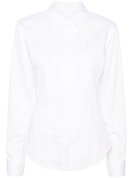 White Long-sleeve Poplin Shirt