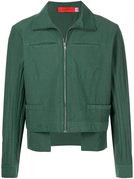 panelled zip-up jacket