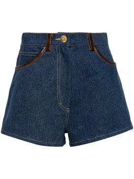 high-rise denim shorts