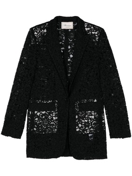 corded-lace blazer