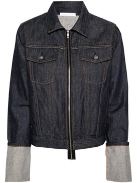 classic-collar denim jacket