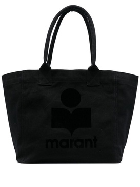 Yenki flocked-logo tote bag