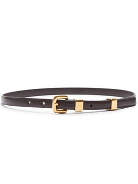 buckled leather belt