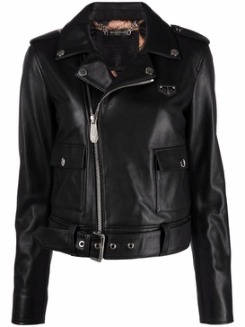 leather biker jacket