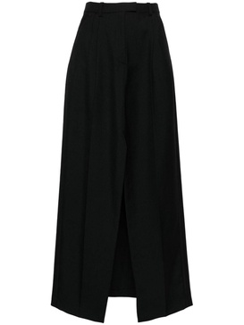 high-waist gabardine long skirt