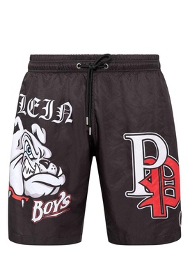 Bulldogs-print swim shorts