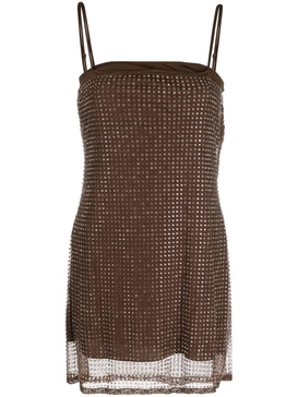 bead-embellished mini dress