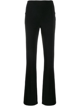 high waisted straight-leg trousers