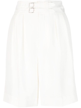 Francine pleated silk shorts