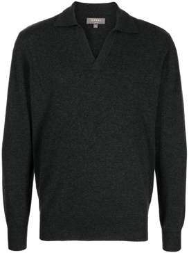 long-sleeve cashmere  polo shirt