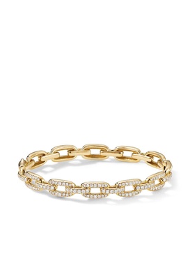 18kt yellow gold Stax diamond chain link bracelet