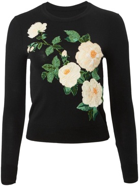 floral intarsia sweater 