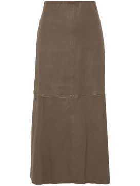 Simoas leather maxi skirt