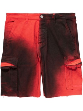 bleach-effect cargo shorts