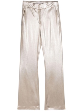 lamé flared trousers