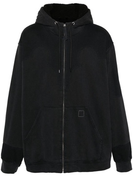 panelled drop-shoulder hoodie